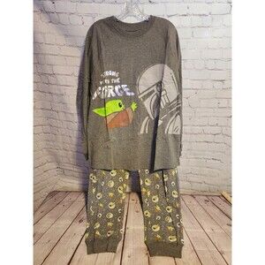 Disney Star Wars The Mandalorian Grogu Strong With The Force Pajama Set Adult LG